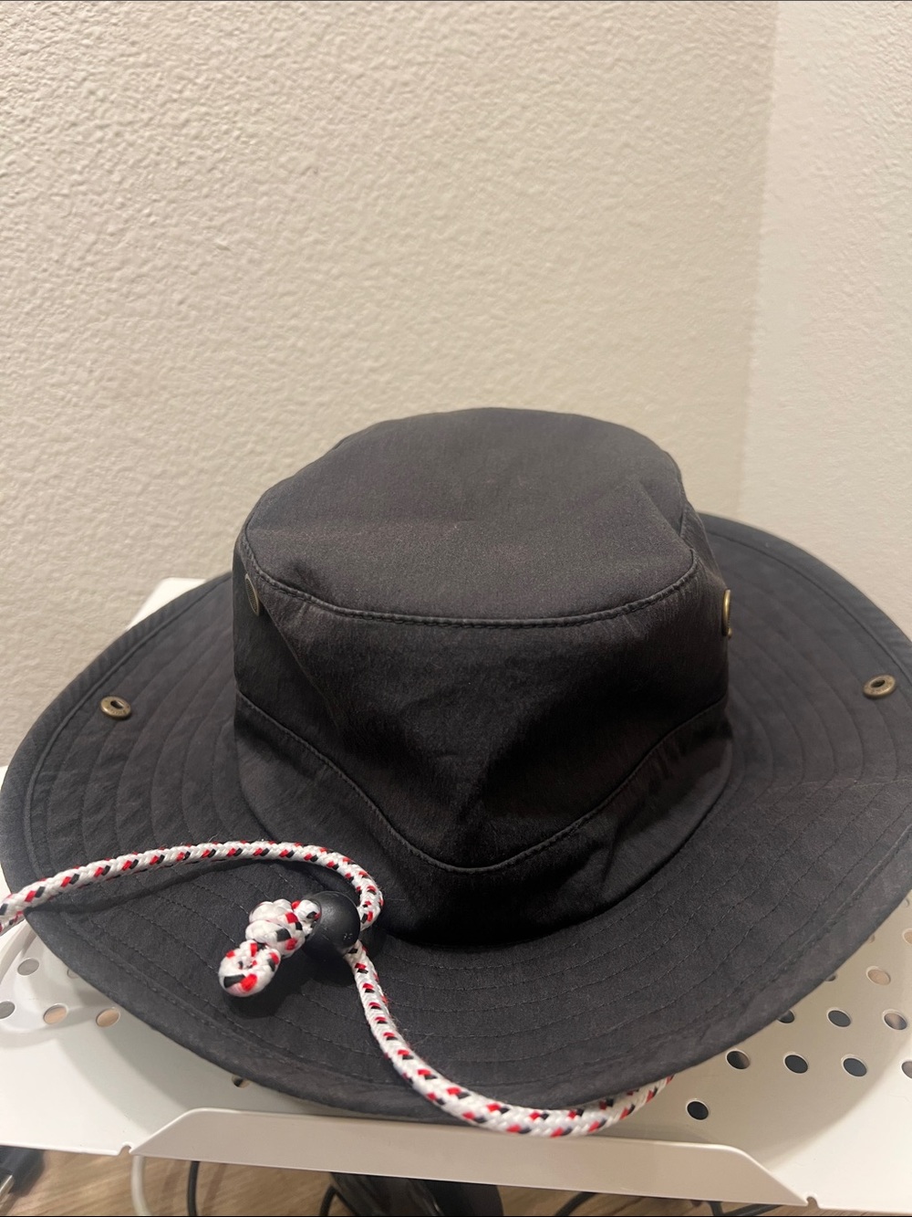 Goodfellow Classic Black Cotton Boonie Hat with Chin Cord